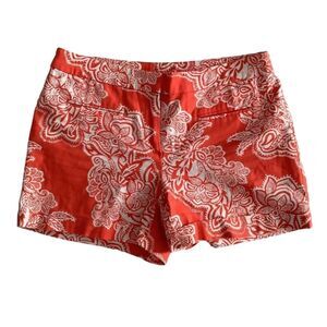 Kenar Orange and White Floral Shorts Size‎ 6 EUC